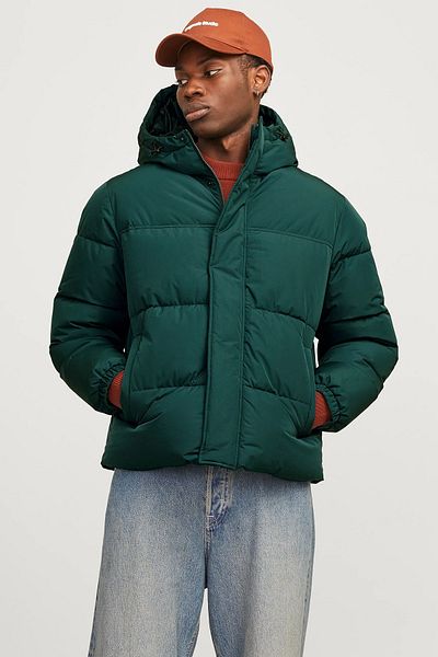 Jack & Jones Jjebradley Essentials Hooded Men's Quilted Coat - Comfort Fit Coat 12256974