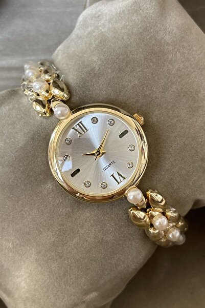 Leerybee Women's Wristwatch Nl-019 - Pearl Design with Stone Detail