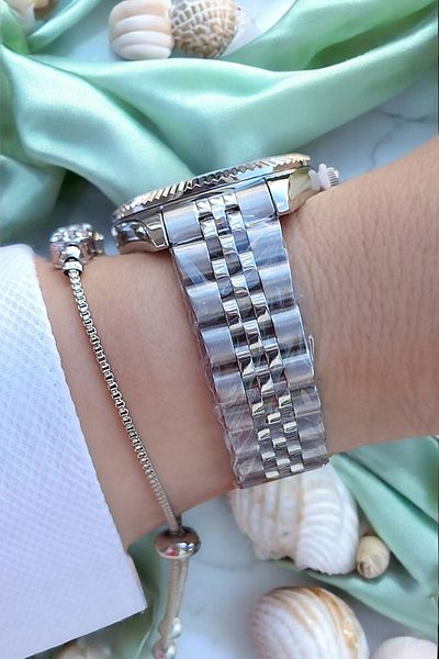 Daniel Klein New Model Jubilee - Light Green Dial Bracelet Calendar Women's Wristwatch and Jewelled Bracelet Gift