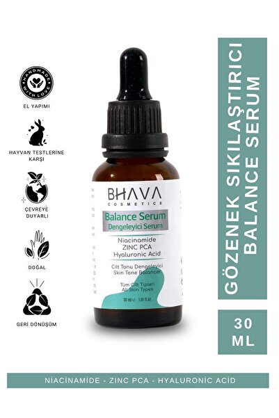 bhava cosmetics Niacinamide Serum Niasinamid Gözenek Sıkılaştırıcı Yüz Serumu Hyaluronik Asit Salisilik Asit 30 ml
