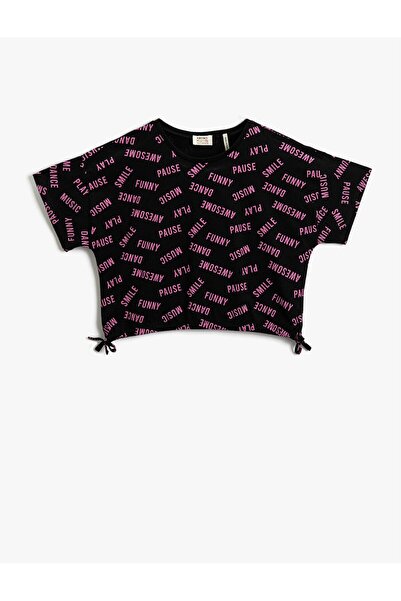 Koton Μπλουζάκι με στάμπα με σλόγκαν για κορίτσια