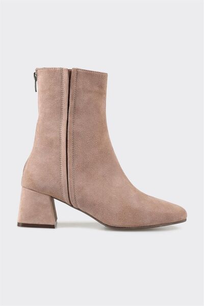 Elle Shoes Vizon Deri Kadın Klasik Bot