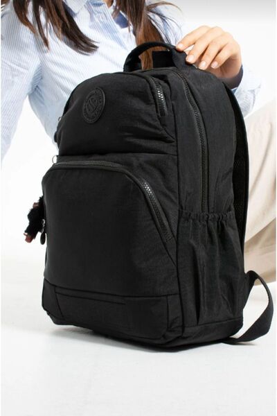 Sanmorris Eflanmoda Sanmorris krinkır kumaştan suya dayanıklı okul sırt çantası