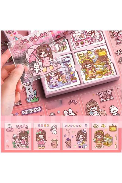 The Cloudish Shop مجموعة ملصقات Sanrio Kawaii مكونة من 15 صفحة - مقاومة للماء، للكمبيوتر وسجل الهاتف