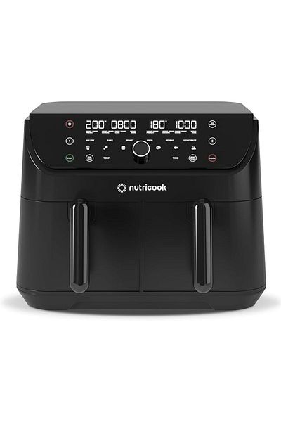 Nutricook Duo 2-in-1 Air Fryer 8.5L 2400W with Dual Black AFD185