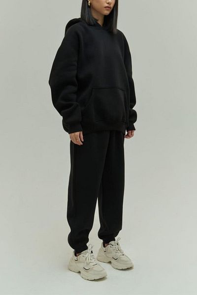 ruNadeS Γυναικείο Σετ Φούτερ Fleece Wide Fit με κουκούλα και ελαστικά πόδια - Sport