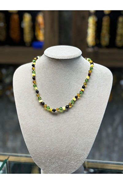 KEHRİBAREVİ EREĞLİ Kehribar kolye yetişkin baktık damla kehribar gerdanlık