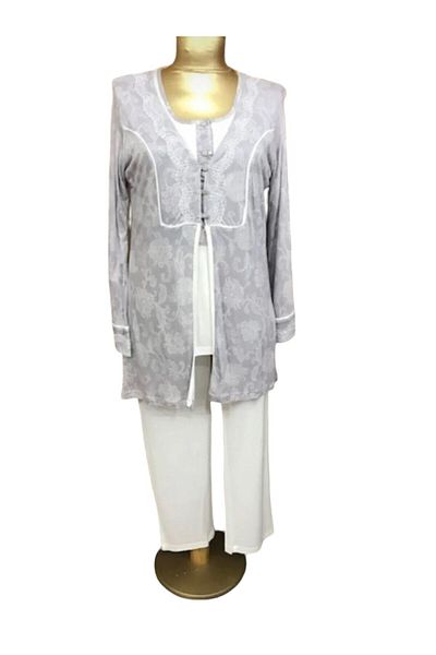 Tuba Collection Triple Pajama Set Ecru -7527