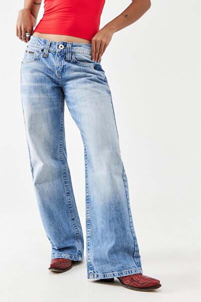 september island Blue Washed Low Waist Washed Jeans