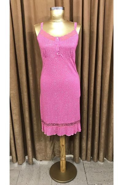 Pelin Pijama Rope Strap Nightgown-1107-Fuchsia