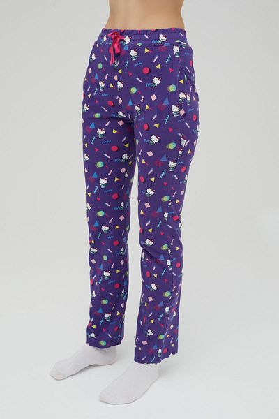 Hello Kitty Women's 100% Cotton Sweatpants - Licensed Printed, Loose Leg Sleepwear-Pants Roz-252/A
