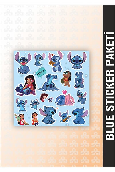 Sticker Adresim Blue Sticker Paketi Planner - Ajanda -Bullet Journal Bilgisayar Telefon İçin Uygun