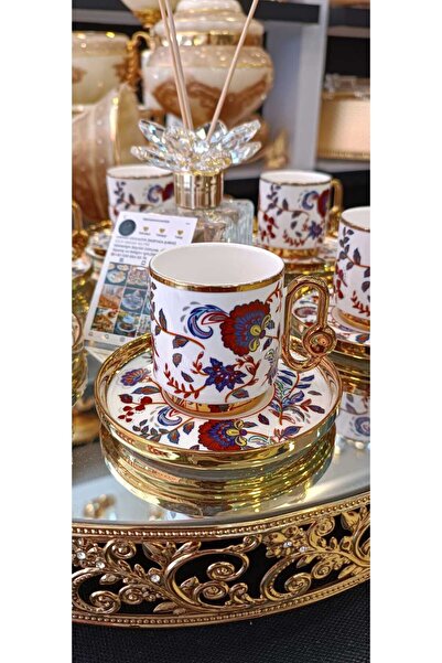 Kosova 6 KİŞİLİK SOPHİA PORSELEN KAHVE FİNCAN TAKIMI