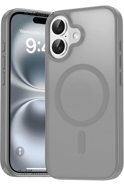 m.tk moveteck İphone 16 Plus Kılıf Mat Magsafe Şarj Özellikli Darbe Önleyici ...