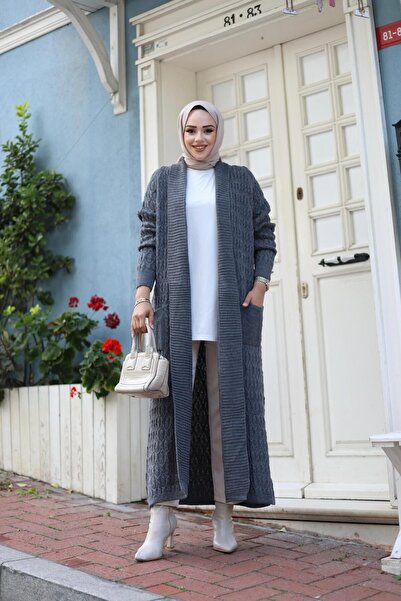 HARMAN BUTİK Women's Knitwear Cardigan - Braided Design