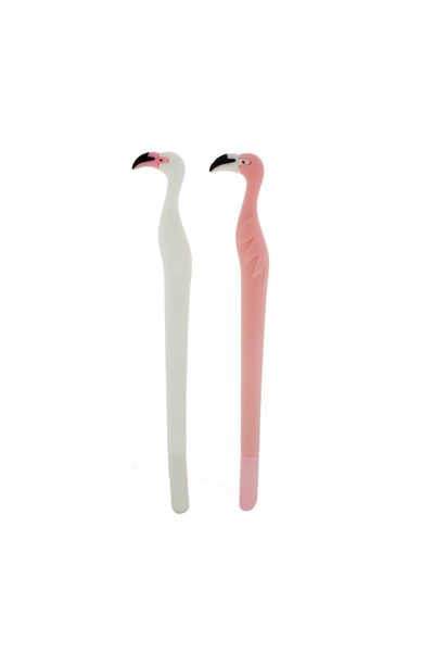 mutlu adım 2 قلم حبر جاف باللونين الوردي والأبيض