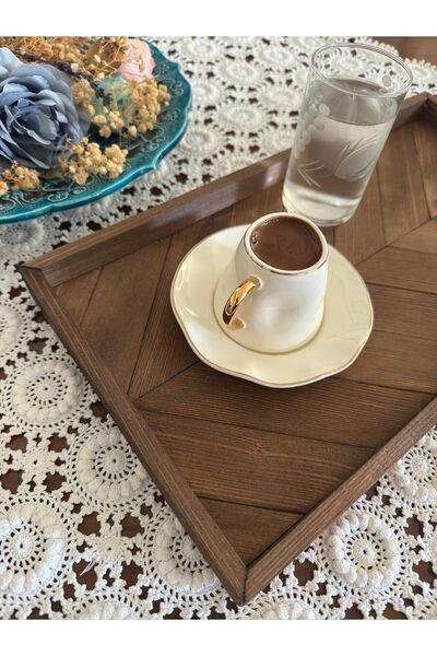 woodalbuba Decorative Wooden Kitchen Tray - Presentation Holder