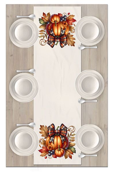 Bertille Home Autumn Series - 140x40 cm Digital Printed Runner (Halloween Autumn)
