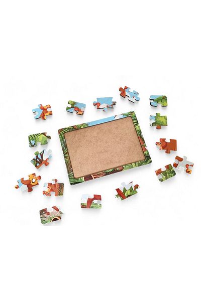 Fizello 16 Piece Wooden Children's Puzzle - Educational and Learning, for Baby and Children