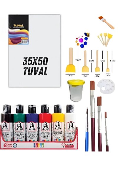 Arthobi Südor Akrilik Boya Seti, Fırça, 35x50 Tuval, Resim Seti Full