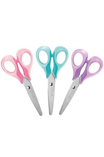 Maped School Scissors 13 cm Sensoft Fluo Pastel 24 Pack Set