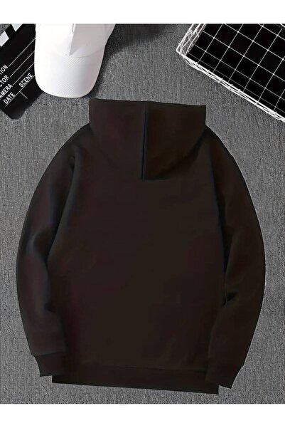 Machetta Унісекс оверсайз зимовий худі з принтом скульптури та квітів - 3 нитки, 100% бавовна, з капюшоном