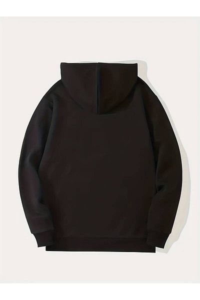 Keywest Unisex 1% Energy Printed Oversize Χειμερινό φούτερ με κουκούλα 3 νημάτων 100% βαμβακερό φούτερ