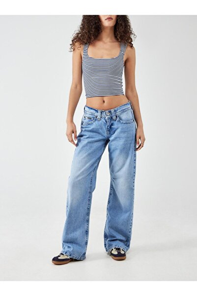 september island Blue Vintage Jeans - Low Waist Washed