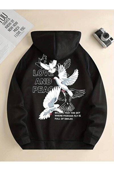 Machetta Hanorac cu glugă, 100% bumbac, cu glugă, cu 3 fire de iarnă, imprima...