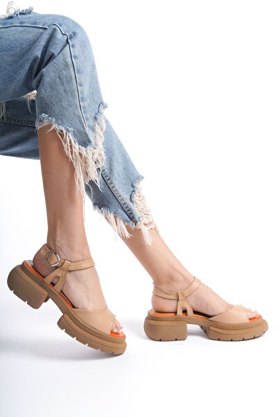 NOSEY SHOES MODEL BELLA PIELE VERITĂ CU TALPA GROASĂ SANDALE DE ZI CU ZI DE F...