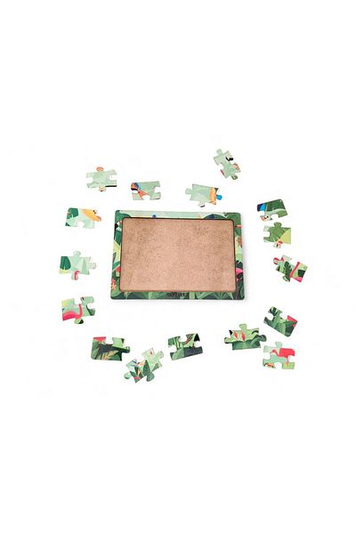 Fizello Flamingos 16 Piece Educational and Informative Wooden Kids Puzzle Montessori & Jigsaw Puzzle Baby Kids Toy