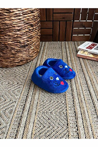 Behtah Kundura Pamuk Astarlı Erkek Babet Panduf Köpek Figürlü Çok Amaçlı Okul Kreş Patiği Ev Patiği