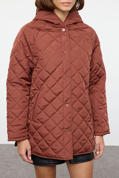 Trendyol Collection Dunkelbrauner Regelmantel TWOAW23MO00131