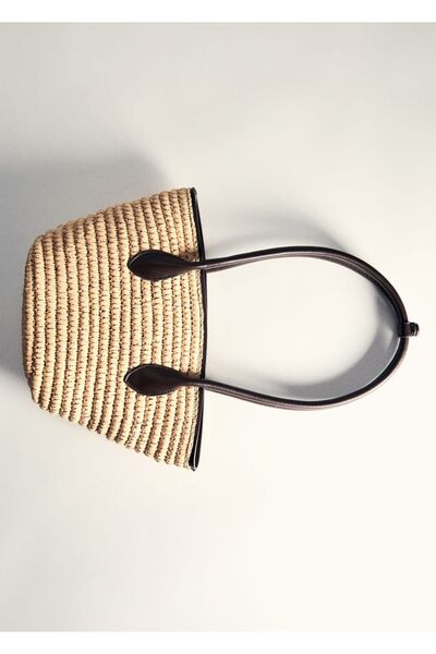 MANGO Woman Košík z přírodního vlákna