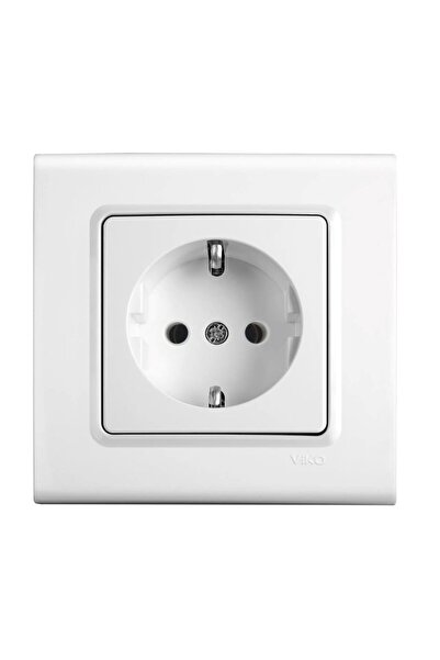 VİKO Sıva Altı Priz Linnera Rollina Serisi Beyaz Renk ( Çerçeve Dahil )