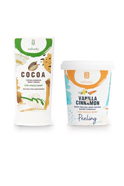 IDM CONCEPT VELVETY كريم تقشير الجسم بالكاكاو والفانيليا والسينامون - 250 مل ...