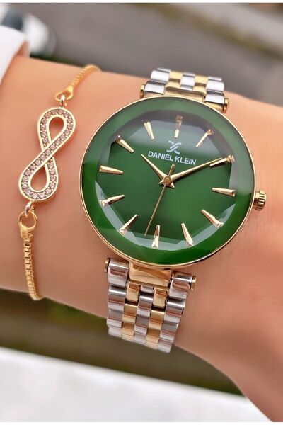 Daniel Klein Marka Kristal Cam, Modern,Şık  Hediye'ye Uygun Yeni Sezon Kol Saati -Bileklik Hediyeli