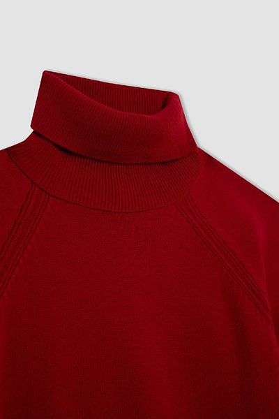 DeFacto Girl - October 29 Republic Day Red Turtleneck Knitwear Sweater R1953A624Wn