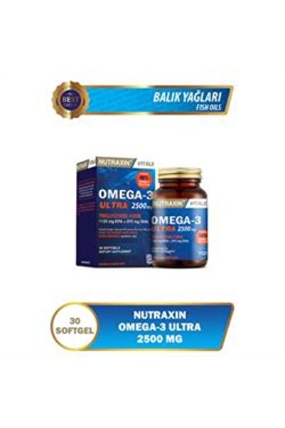 Nutraxin STD Nutraxin Omega-3 Ultra 2500 mg 30 Yumuşak Kapsül ( TEKLİDİR )