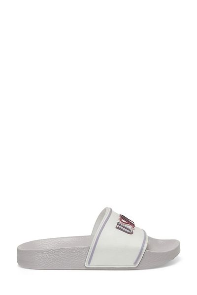 U.S. Polo Assn. White Slippers