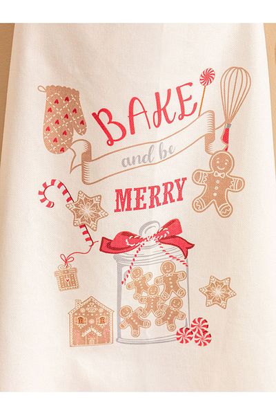 LC Waikiki Light Beige Kitchen Apron - Printed Design