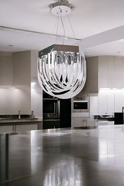 KLAS AYDINLATMA NERGİZ KRİSTAL PASLANMAZ GOLD,KROM LÜX AVİZE