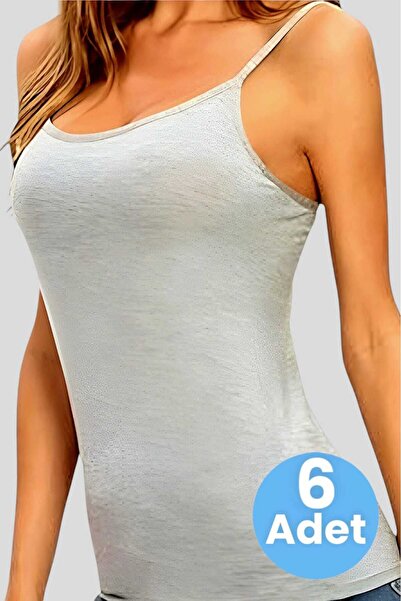 Uniquetrenders Жіноча бавовняна майка на бретельках, 6 штук