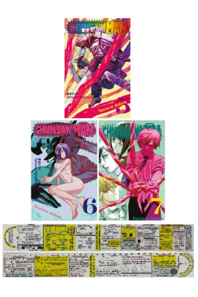 Gerekli Şeyler Yayıncılık Chainsaw Man 5-6-7. Ciltler Manga Seti + Mat. Öğret...