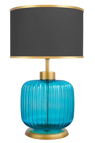 MINIMAL ETICARET VE BILGI TEKNOLOJILERI Intense Sapphire Blue Glass Lampshade
