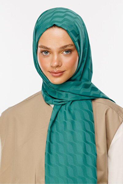 Mooncorn Μέντα Πράσινο Μοτίβο Μεταξένιο Ζακάρ Σάλι