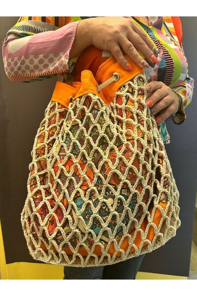 Gönülden Tasarım Ethnic Γυναικεία Διχτυωτή Τσάντα - ΠΛΕΚΤΗ ΧΕΡΙ, Τσάντα ώμου