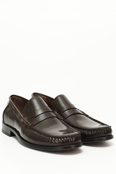 GÖNDERİ(R) BROWN Patent Leather Platinum Genuine Leather Leather Sole Loafer Casual Men's Shoes 01139