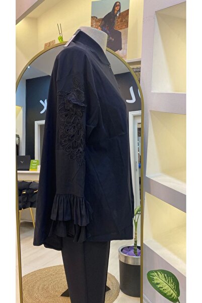 Invee Black Lace Guppy Invee Sleeve Shirt 7020