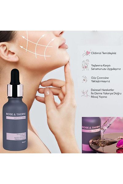 ROSE & THORNE Rose Thorne 30 ml - Anti-Aging Wrinkle Serum Collagen Moisturizing Vitality Hyaluronic Acid